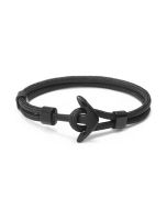 MEN'S BLACK ANCHOR BRACELET