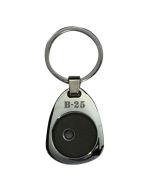 B-25 POLISHED NICKEL KEYCHAIN