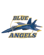 BLUE ANGELS SCRIPT PLANE PIN