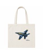 Blue Angels Single Jet Canvas Tote Bag