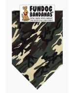 GREEN CAMO DOG BANDANA