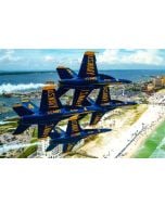 BLUE ANGELS DIAMOND FORMATION AT PENSACOLA BEACH POSTCARD