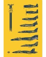 BLUE ANGELS JET HISTORY POSTER