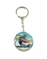 P-40 GLASS DOME KEY CHAIN