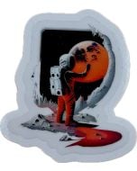 SPACEMAN GAZING AT MARS - STICKER