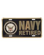 US NAVY RETIRED LICENSE PLATE