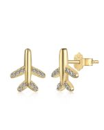 SPARKLE PLANE EARRING - GOLD