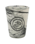 MARINES MARBLED SHOT GLASS