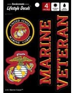 MARINE VETERAN CAR DECAL