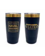 National Naval Aviation Museum Double Logo Engraved Blue/Gold Tumbler