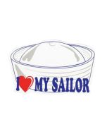 I LOVE MY SAILOR CAR MAGNET