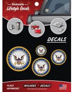 NAVY CAR DECAL - 4PC