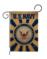 NAVY GARDEN FLAG BURST