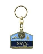NAVY METAL KEYCHAIN