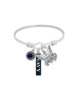 NAVY TRIPLE CHARM BRACELET