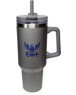NAVY TUMBLER WITH HANDLE