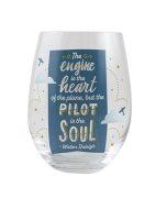 PILOT IS THE SOUL-WINE GLASS