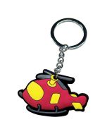 RED HELICOPTER RUBBER KEYCHAIN