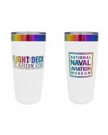 National Naval Aviation Museum & Flight Deck Store Engraved Logo White Tumbler