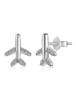 SPARKLE PLANE EARRINGS - SILVER