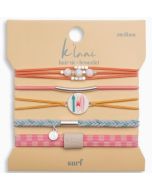 Surf Silver Accent Hair Tie Bracelet Set