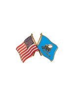 US FLAG/SEABEE PIN