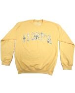Florida Yellow Appliqué Patchwork Crewneck