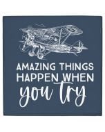 You Try Airplane Square Magnet